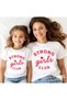 Mother's Day Special Printed Crewneck Cotton Short Sleeve Regular Fit Mother and Daughter T-Shirt