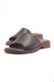 İst T-100 Genuine Leather Flat Sole Slippers