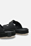 Elovelle Black Rustic Women's Stylish Double Buckle Orthopedic Comfortable Straw Ergonomic Non-Slip Sole Slippers - 6