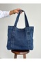 New Season Denim Jean Useful Quality Shoulder Bag. Length 40 cm / Width 45 cm - 7
