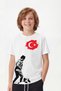 Single Ataturk, Kocatepe and Flag Print Themed Children's Short Sleeve T-Shirt - 4