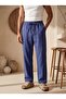 Linen Indigo Baggy Fit Men's Trousers - 3