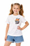 Girl's God Says Written Oversize White T-Shirt with Writing and Pattern on the Front and Back - 3