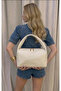 White Women's Shoulder and Hand Bag with Strap - 2