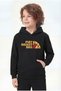 Hooded Kangaroo Pocket Sweatshirt for Boys with Print Detail - 2