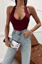Halter Neck Top Burgundy - 5