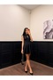 Women's Flounce Bow Detailed Mini Dress - 6