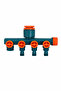 4-Outlet Faucet Connection Apparatus with Valve Compatible with 1/2-3/4-1" Faucets Ae109 - 4