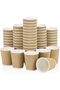 150-Piece Brown Disposable Ripple Insulated Coffee Cups - Hot Beverage Paper Cups 8 oz.