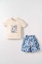 Baby Boy 1-4 Years Old Camouflage Patterned Elastic Waist Shorts Blue