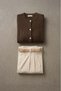 Coffee Cotton Blend Seasonal Women's Knitwear Cardigan - 6