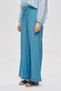 Women's Wide-Leg Straight Palazzo Trousers with Elastic Waist and Ties - 2