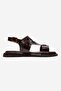 Quella Brown Genuine Leather Buckle Women's Sandals - 4