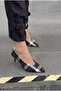 Kairo Stiletto Black Tweed Fabric Plaid - 7