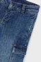 Boy's 3-9 Years Soft Cargo Pocket Denim Trousers Navy Blue - 3
