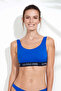 Women's Cobalt Blue U-Neck Bralette Bikini Top - 3