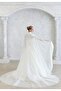 New Generation Wedding Dress with Cape-White Kaftan-Bindalli-Chiffon Kaftan-White Lace China Dress - 6