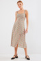 Women's Slit Strappy Viscose Dress Multi-Colored 1162