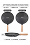 35 cm Double-Sided Pancake and Grill Pan. Non-Stick Surface, Wooden Handle, 3 mm Thickness - 3