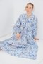 Women's Patterned Hijab Dress Blue 1153 - 4