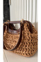 Handmade Leather Strap Straw Shoulder Bag (38X25Cm) Straw Color - 3