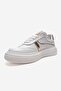 Ivara White Gold Genuine Leather Women's Casual Sneakers - 6