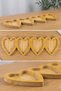 Wooden 4-Compartment Heart-Shaped Snack Bowl Presentation Plate - 3