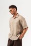 Solace Linen Fabric Short Sleeve Oversize Shirt