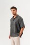 Solace Linen Fabric Short Sleeve Oversize Shirt