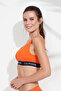 Women's Orange U-Neck Bralette Bikini Top - 4
