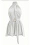 Micro Fabric Waist Belt Dress - 3