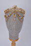 Crystal Bridal Headpiece with Frontlet Detail Wedding Crown Bridal Henna Accessory - 2
