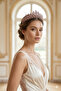 Crystal Stone Handcrafted Bridal Crown and Engagement Headpiece Special Design Princess Model - 4