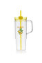 Sparkling Choices Lemon Printed Glass Cup with Straw 1200 ml from Shining Store - 5