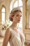 Crystal Stone Handcrafted Bridal Crown and Engagement Headpiece Special Design Princess Model - 3