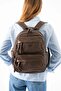 حقيبة ظهر من الجلد المغسول موديل برونزي: (571-14-11U) - 2