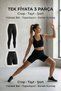 Women's 3-Piece Sports Set Crop, Leggings, Shorts Set Diving Fabric High Waist Gathering Fitness Combination