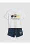 Lcw Baby White Fenerbahçe Printed Baby Boy T-Shirt and Shorts - 3