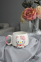 Embossed Cat Patterned Handmade Ceramic Mug – Cup