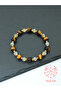 Certified Aa+ Citrine, Aa+ Tiger's Eye and Bronze Hematite Natural Stone Men's Bracelet - Gemini Zodiac Sign