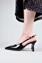 Ever Open Back Heeled Shoes Black - 7