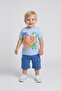 1-3 Years Old Boy's Dinosaur Printed 100% Cotton Single Jersey Fabric Short-Sleeved Shorts Summer Set