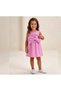 Girl's Bow Detailed Summer Holiday Pink Dress