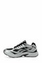 Men's Silver Gray Sneakers - Retro Running and Walking Shoes with Metallic Detail - 4