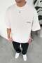 White Sport Car Back Printed Premium Oversize T-Shirt - 2