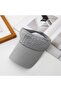 Women's Mesh Visor Hat Adjustable Outdoor Peak Summer Sunshade Beach Hat Gray - 3