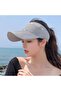 Women's Mesh Visor Hat Adjustable Outdoor Peak Summer Sunshade Beach Hat Gray - 2