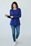 Women's Lycra Combed Cotton Blouse with Embroidered Front and Stone Details - 2