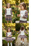 Pampal 2190 Girl's 2-Piece Set with Chiffon Skirt for Ages 2-3-4-5-6 - 2