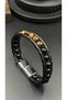 Men's Natural Stone Leather Bracelet – Agate, Tiger's Eye Onyx, Hematite, Granite Modern. Resilience, Patience, Balance - 3